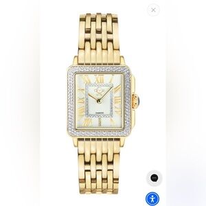 GV2 by GEVRIL Padova Diamond Quartz White Dial Women's Watch, Gold tone